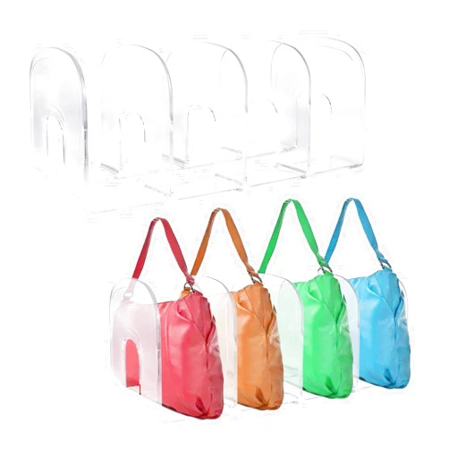 Lemical 2 Pack Thickend Clear Acrylic File Sorter Purse Handbag Clutch Divider Kitchen Dish Organizer and Desktop File Holder