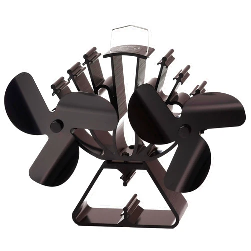 VODA Newly Designed Wood Stove Fan Heat Powered Fans with 2 Motors Larger Air Flow Fireplace Fan for Wood Burning/Log Burner Fireplace Perfect for Large Rooms