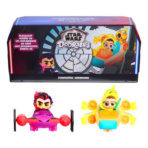 Just Play Star Wars™ Doorables Starfighter Showdown Light-Up Display, Exclusive Rey & Kylo Ren 1.5” Collectible Mini Figures, Star Wars: The Rise of Skywalker, Kids Toy for Boys & Girls Ages 5 and Up