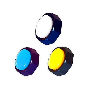 BOSKEY pet Training Button can Record 30S Loop Playback, Train The Dog to Speak, and Train The Dog's Daily Behavior. A Set of 3 Colors (Including Battery)(White+Yellow+Blue)