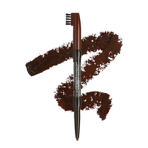 KISS NEW YORK Professional Long-Lasting Eyebrow, Retractable Eyebrow Pencil, Rich Pigmentation, Coconut Oil Infused, Built-In Brush Brow, Shapes, Define, Fills Brow, Eye Makeup (Dark Brown)