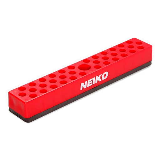 NEIKO 02449A Hex Bit Holder Rack with Strong Magnetic Base, 37 Hole Bit Storage, 1/4 Inch Hex Bit & Drive Bit Adapter Storage, Screwdriver Bit Organizer, Toolbox Organizer, Driver Bit with Magnet