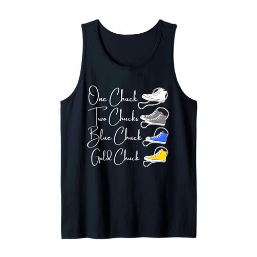 Chucks and Pearls Teachers Melanin Divine Nine Chucks and Pearls Divine Nine Black Girl Magic Blue Gold Tank Top