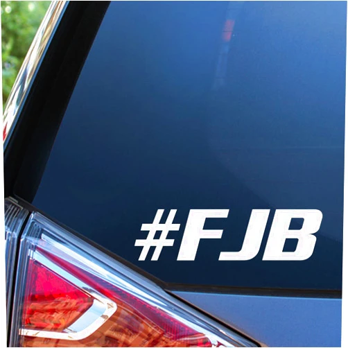 Sunset Graphics & Decals FJB Vinyl Car Decal Sticker Biden | Cars Trucks Vans Walls Laptop | White | 5.5 inches | SGD000251