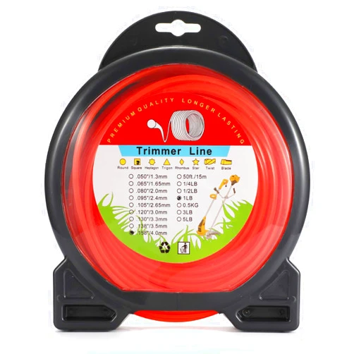 BlueNatHxRPR 0.155 Inch 1 Pound Square String Trimmer Line Weed Eater 78 Feet/24 Meters