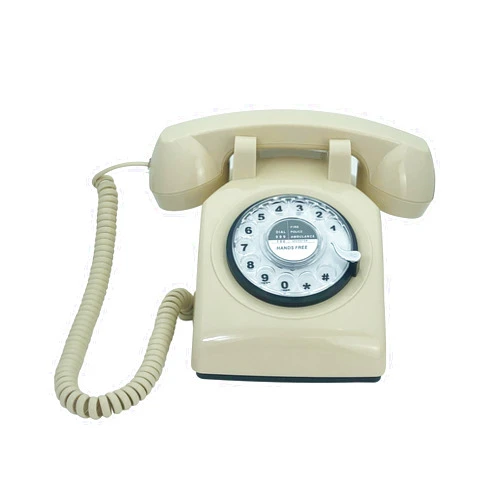 TelPal Telephone Landline Phones for Home, Retro Old Fashion House Phone, Corded Hands Free Home Phone with Rotary Dial Keypad, Office/Hotel/Old Shcool Telephone