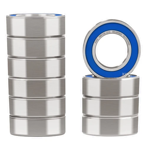 XIKE 10 Pcs MR106-2RS Bearings 6x10x3mm, Double Rubber Seals and Pre-Lubricated, Deep Groove Ball Bearing.