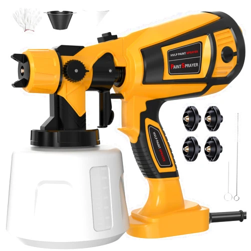 Xavax Paint Sprayer Tool 1000W High Power Electric Spray Paint Gun Easy to Clean for Furniture Cabinets Fence Walls Door Garden Chairs Paint Tools Yellow