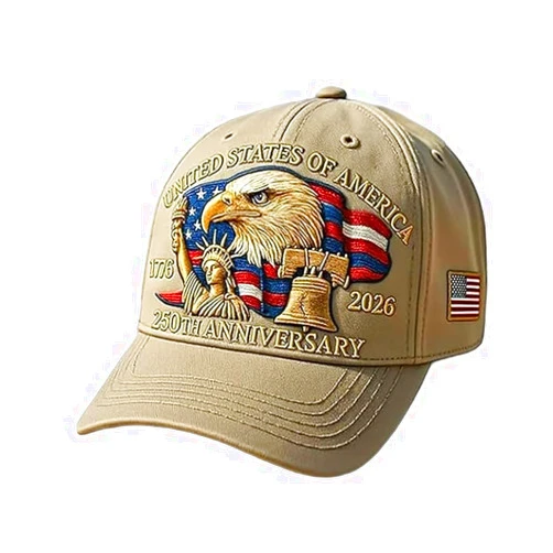 Oocpin Eagle & Liberty,United States 250th Anniversary Hat,250th Anniversary USA Hat,Bald Eagle Embroidery Patriotic Baseball Cap