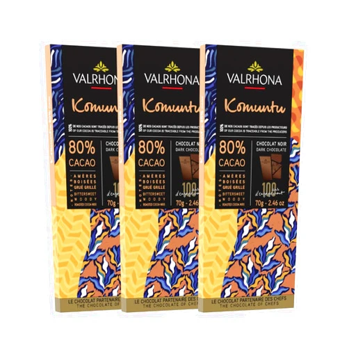 Valrhona Premium Chocolate Bars (Inclusion KOMUNTU 80% Cacao)