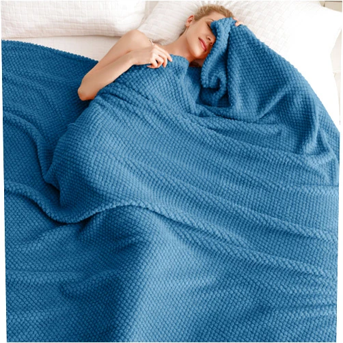 Jungle Star Blue Soft Fleece 300GSM Small Throw Blanket for Couch Cozy Flannel Room Decorative Blankets, Lightweight Plush Blanket for Bed Sofa, 40x50