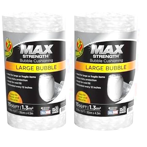Duck Brand Large Bubble Wrap Roll, 5/16