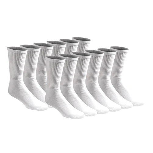Dickies Men's All Purpose Cushion Crew Socks, Available in M-XL (6, 12 Pairs)