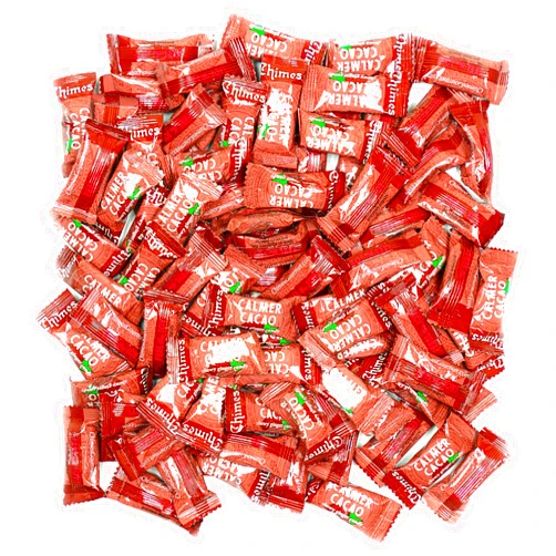 Chimes Calmer Cacao Adaptogen Ginger Chews Candy 1-Pound Bag - (With Ashwagandha, Reishi and Dark Cacao with Theobromine)