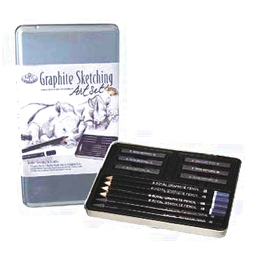 Nowells Advanced Sketching Art Set W/Tin-