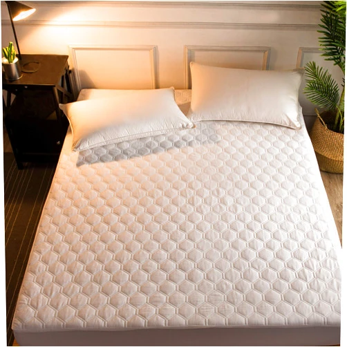 Hani Minna Premium Quilted Fitted Mattress Pad Protector Made with Natural Combed Cotton - Cooling and Breathable Mattress Topper (Full)