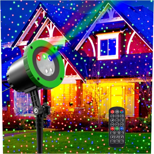 AIRIVO Outdoor Laser Lights Projector, 3 Color Motion Firefly Lights Show, RGB Christmas Decor Lights with Remote for Trees, Patio, Landscape