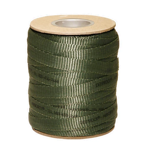 DeepRoot ArborTie Tree Straps for Staking and Guying, Flexible Tree Support Straps, Versatile Tree Rope, Tree Ties For Street Trees, Orchards, and Landscape Trees, 250’ Roll, Olive (AT 2G)