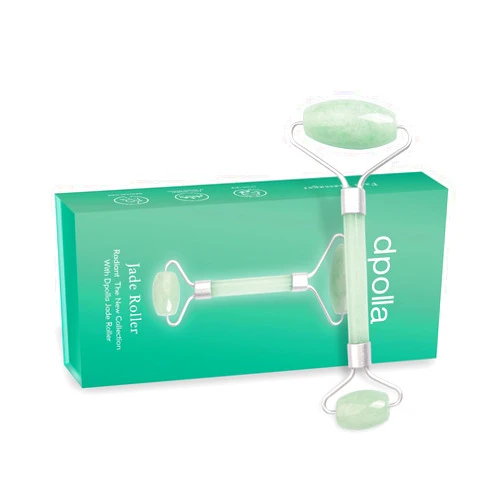 Dpolla Jade Roller for Face: Dual-Sided Facial Massager with Small Eye Roller for Reducing Puffy Eyes and Wrinkles, Perfect for Women’s Skin Care Routine