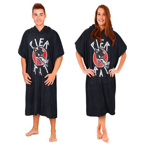 Catalonia Classic Surf Poncho Changing Towel with Hood, Quick Dry Towel Poncho, Beach Changing Robe for Surf Swim, Men Women