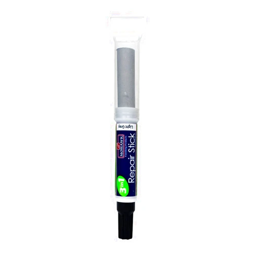 Mohawk Finishing Products 3 in 1 Repair Stick: Rub On Semi-Soft Wax Filler Stick (Light Grey), 1 Marker