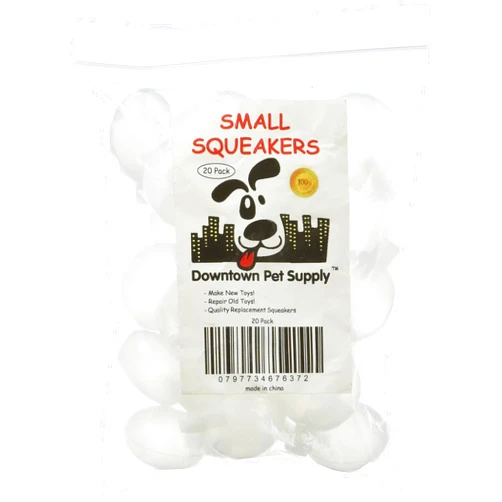 Downtown Pet Supply Squeakers for Dog Toys - Dog Toy Small Replacement Squeakers - Repair Squeaky Dog Toys, Cat Toys or Baby Toys - Great for Arts & Crafts - 1.25 in Diameter - S - 20 Pack