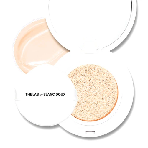 THE LAB BY BLANC DOUX BLANC DOUX Oligo Hyaluronic Acid Healthy Cream Cushion (01 Ivory), Sleek, Portable, and Functional Makeup to Protect and Keep Your Skin Moisturized