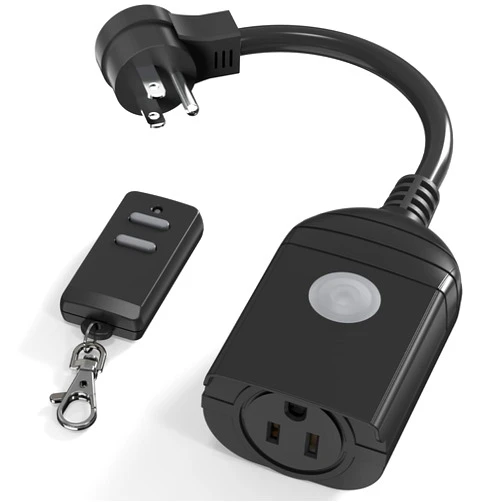 SURNICE Outdoor Wireless Remote Control Outlet with 2 FT Extension Cord, 260 Feet Range, 15 A Heavy Duty Waterproof Remote Controlled Light Switch for String Lights, FCC&UL Listed