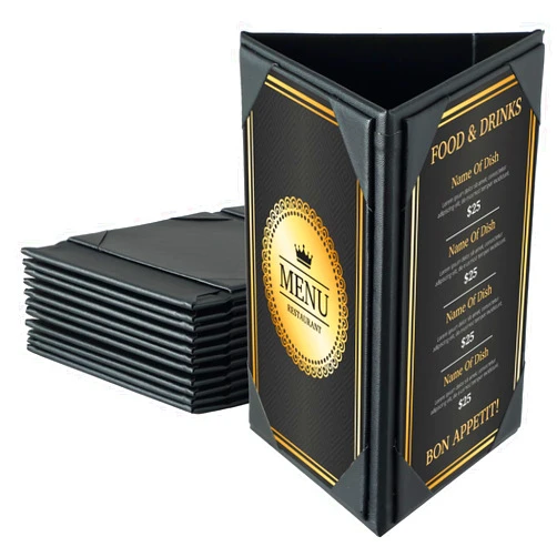 FLKQC Table Tent Triangle Menu Holders 4