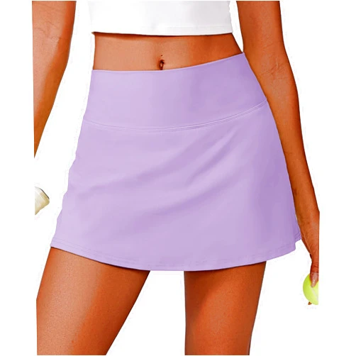 PINSPARK Womens Tennis Skirt High Waisted Golf Skort with 2 Pockets Stretchy Athletic Skirts for Workout Pickleball Running