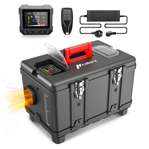 HCALORY 8KW Diesel Air Heater All-in-one 110V AC & 12V DC Support with Altitude Mode 6L Fuel Tank Portable Parking Heater Bluetooth APP Control Heating for Car Truck Boat RV Campers