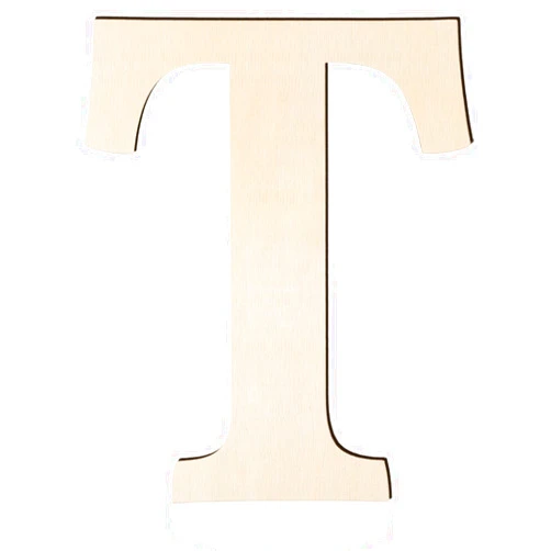 Hongma Large Wooden Letters 17 Inch, Big Wood Letters T Shape Cutouts Alphabet Unfinished Paintable Wooden Letters for Wall Decor DIY Crafts Painting Birthday Wedding Party Classroom Nursery Home Decor