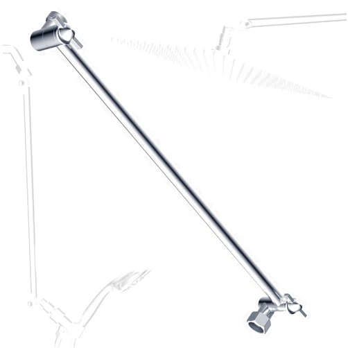 IFealClear 16 Inch Solid Brass Adjustable Shower Head Extension Arm with Lock Joints, Extra Long Shower Extension Arm, Flexible Height & Angle Shower Arm Extender, Universal Connection to all Shower Heads,Chrome