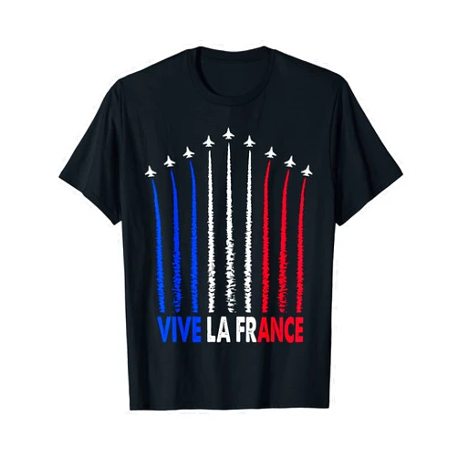 Bastille Day Decorations T-Shirt Men Women Kids Vive La France Tshirt Bastille Day Party Flag Fête Nationale T-Shirt