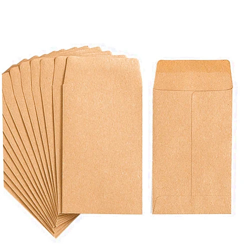 Homtable 1000 Pack Small Coin Envelopes Self-Adhesive Kraft Paper Seed Envelopes Mini Parts Small Items Stamps Storage Packets Envelopes for Garden, Office or Wedding Gift(2.25