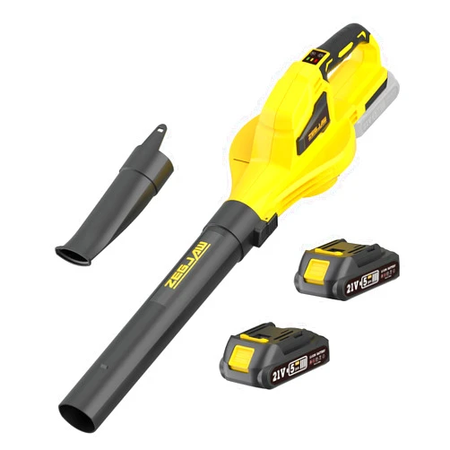 ZEGJAW Leaf Blower Cordless, 21V Leaf Blower Cordless with Battery and Charger, 150 MPH Electric Leaf Blower with 2-Speed Mode, Battery Leaf Blower for Lawn, Garden, Yard (2PCS Batteries)