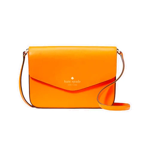 Kate Spade New York Sadie Envelope Leather Crossbody Purse (Turmeric root)
