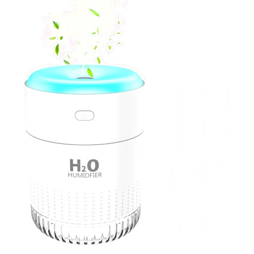 KARFUN Rechargeable Mini Humidifier, Colorful Cool Mist Humidifier with 7 Color Light, Small Personal Desktop Humidifier for Baby Bedroom, Office, Nursery, Travel with Auto Shut-Off, Super Quiet (White)