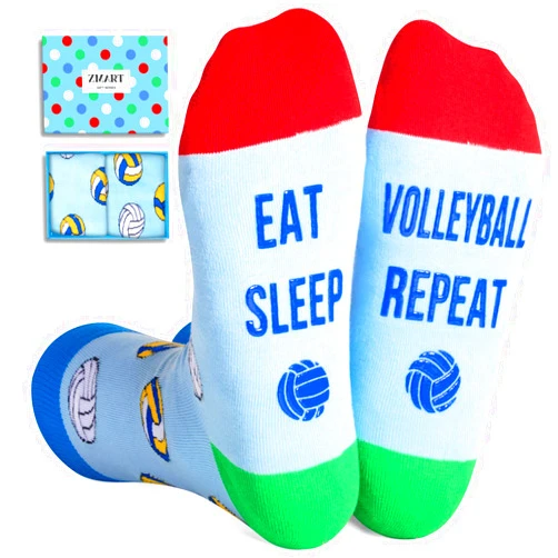 Zmart Sports Gifts For Men Women - Running Skateboarding Yoga Volleyball Soccer Gifts, Runner Skateboard Volleyball Socks