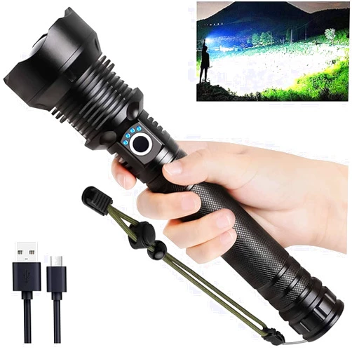 Lylting Rechargeable LED Flashlights High Lumens, 990000 Lumens Super Bright Flashlight with 5 Modes & Waterproof, Powerful Handheld Flashlight for Camping Emergencies