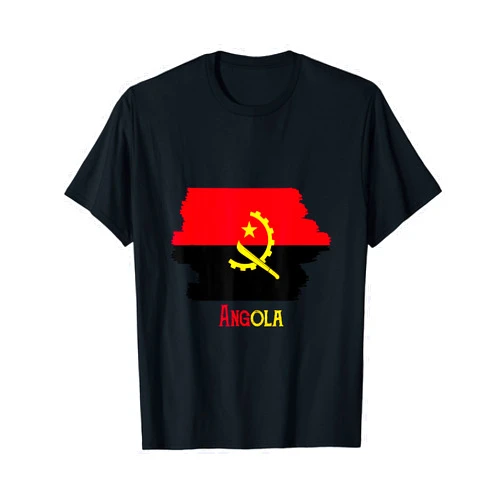 Wear Your Heritage - Flag Designs 4 Every Nation Angola Flag Proud Design - Wear Your Heritage with Pride T-Shirt