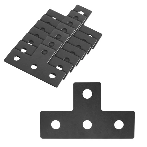 XIHUWZ 8 Pack 4 Hole T Shaped Flat Plate Connector Fitting Bracket Brace Fit for 1/2