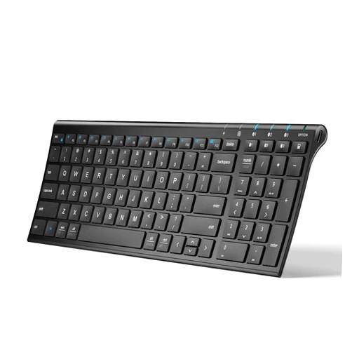 iClever BK10 Bluetooth Keyboard, Wireless Bluetooth Keyboard, Rechargeable Bluetooth 5.1 Multi Device Keyboard with Number Pad Full Size Stable Connection for Mac, Windows, iOS, Android, Laptop