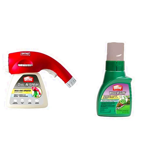 Ortho Dial N Spray Multi-Use Hose-End Sprayer Weed B Gon Chickweed Clover & Oxalis Killer for Lawns Concentrate