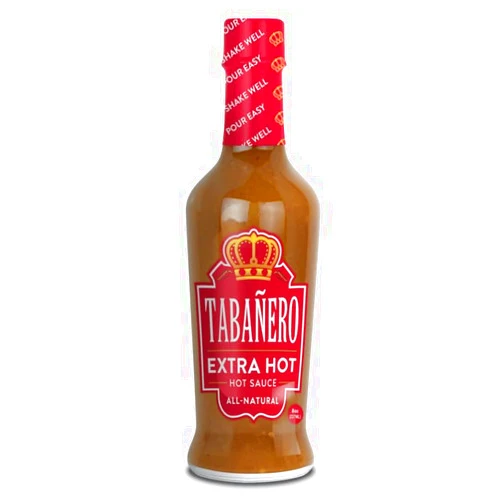 Tabanero Extra Hot Hot Sauce by Tabañero, Gourmet Hot Sauce Gift, Fiesta Party Favors, All Natural, Gluten Free, Low Sodium, Vegan, Kosher, Made in the USA, 5 oz. Hot Sauce Bottle