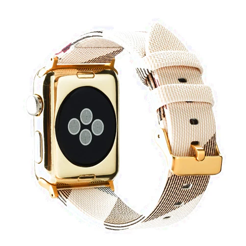 MeShow 41mm 40mm 38mm Tartan Plaid Style Replacement Strap Wrist Band with Metal Adapter Compatible for iWatch Series 7 SE 6 5 4 3 2 1 (N)(Not fit for iwach 42mm/44mm)¡­