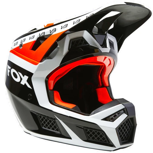 Fox Racing V3 RS Motocross Helmet, DVIDE Black, X-Large