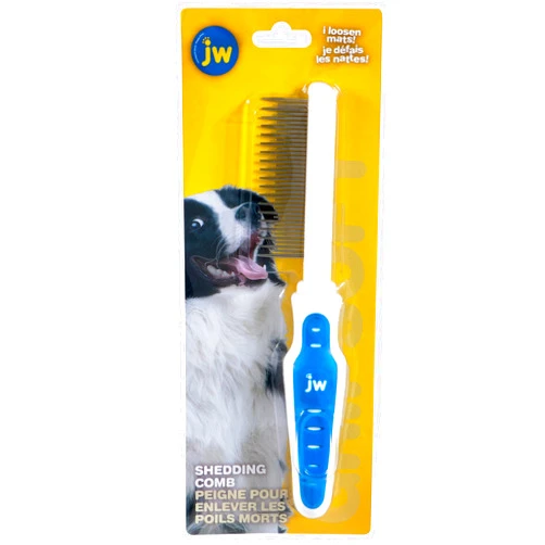 JW Pet Company GripSoft Shedding Comb for Dogs