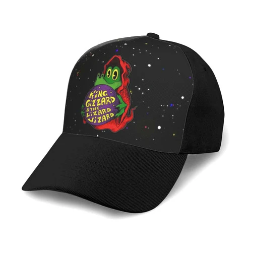 DRFTGV King Rock Gizzard and The Lizard Music Wizard Unisex Baseball Cap Men Women Classic Dad Hat Adjustable Golf Trucker Hat Black
