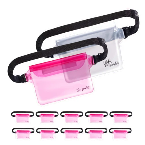 Pop Fizz Designs Waterproof Bachelorette Party Fanny Pack Set (12 Pack - Pink) 1 “Wife of the Party” Bride Fanny Pack and 11 “The Party” Bachelorette Fanny Packs | Bachelorette Party Favors I Bachelorette Gifts